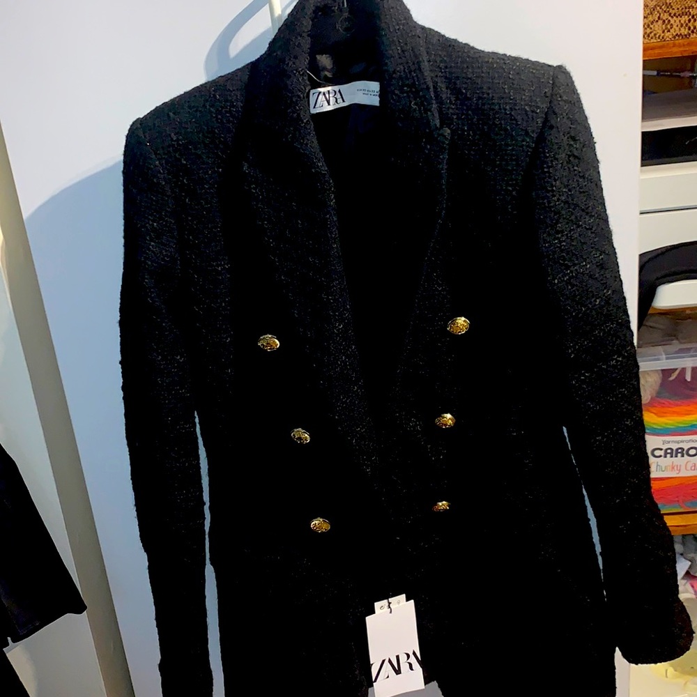 Zara black blazer size xs